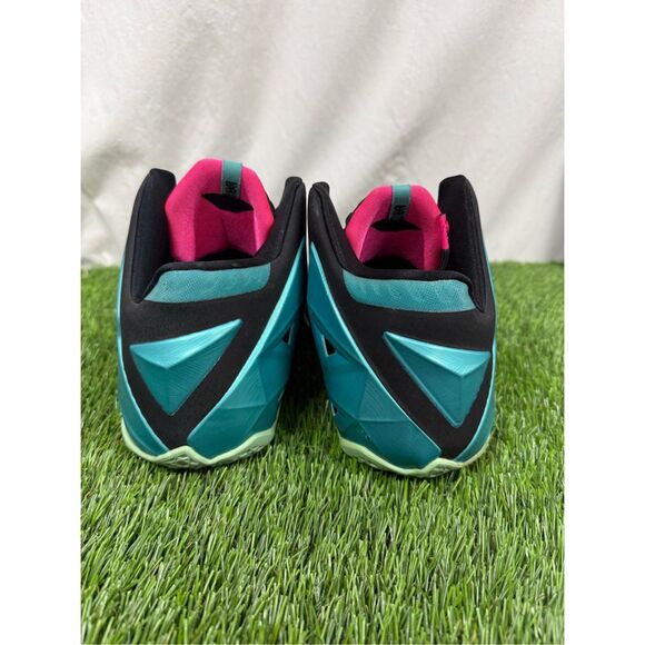 Size 13 - OG box RARE VNDS Nike LeBron XI South Beach 2014  616175-330 - Picture 3 of 10
